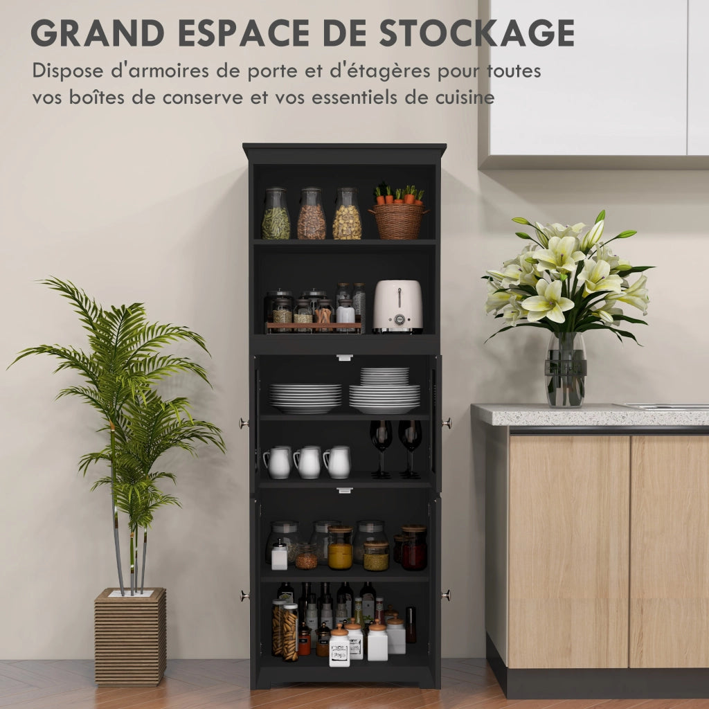 Armadio per Cucina ¨C Minimal ¨C Nero 60x30x162 cm