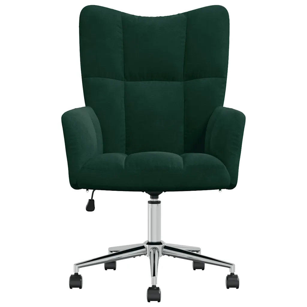 Poltrona Relax Verde Scuro in Velluto 328163