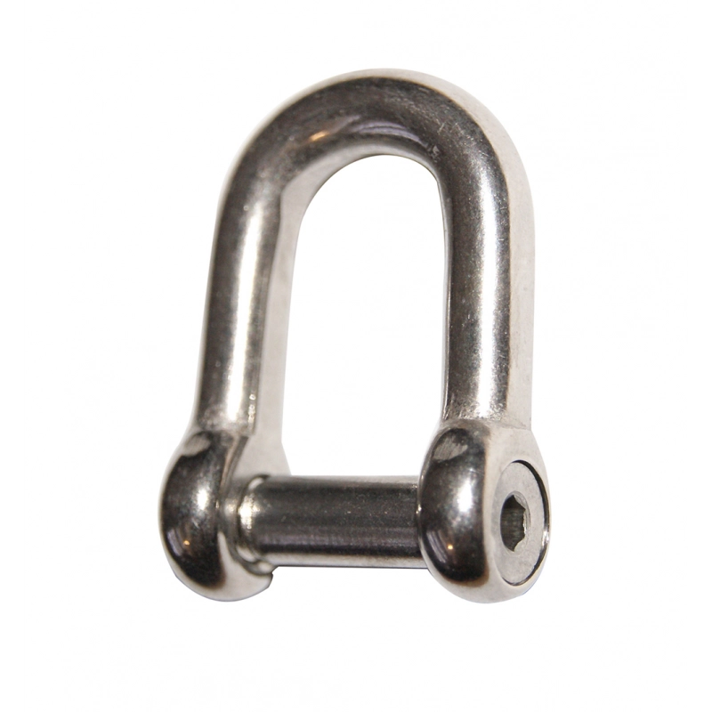 GRILLO INOX PERNO INCASSATO Ø MM.6 AISI 316 S.S.  D-SHACKLES Ø MM.12