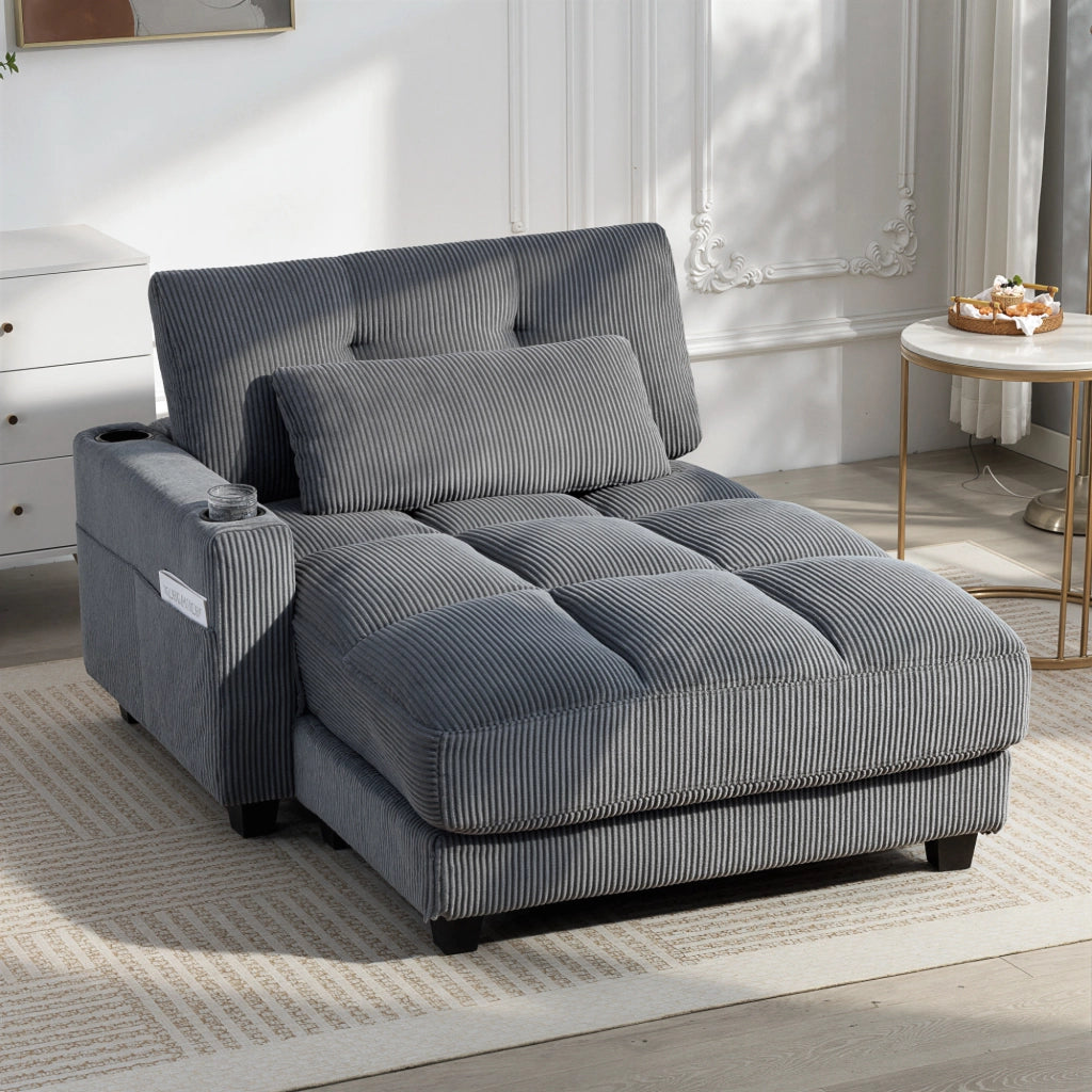 Divano letto con cuscini ¨C Minimal ¨C grigio