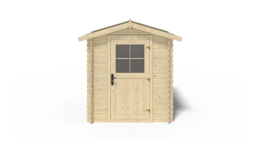 Casetta da giardino in legno - 3.61m2 - 1.9x1.9m - 28mm - colore: naturale - DOM593 - ALTANKA