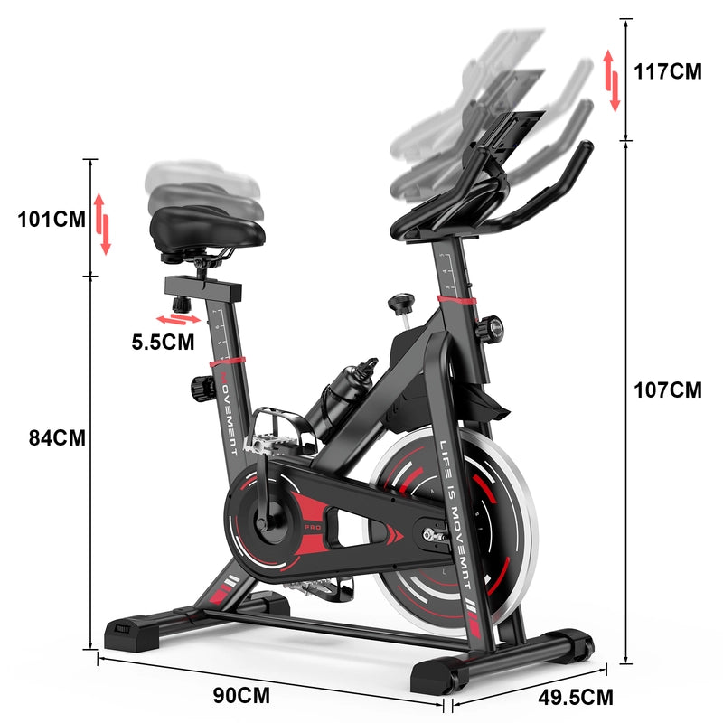 Cyclette, cyclette da interno  con display LCD, cyclette con supporto per ipad, capacità di carico di 120 kg