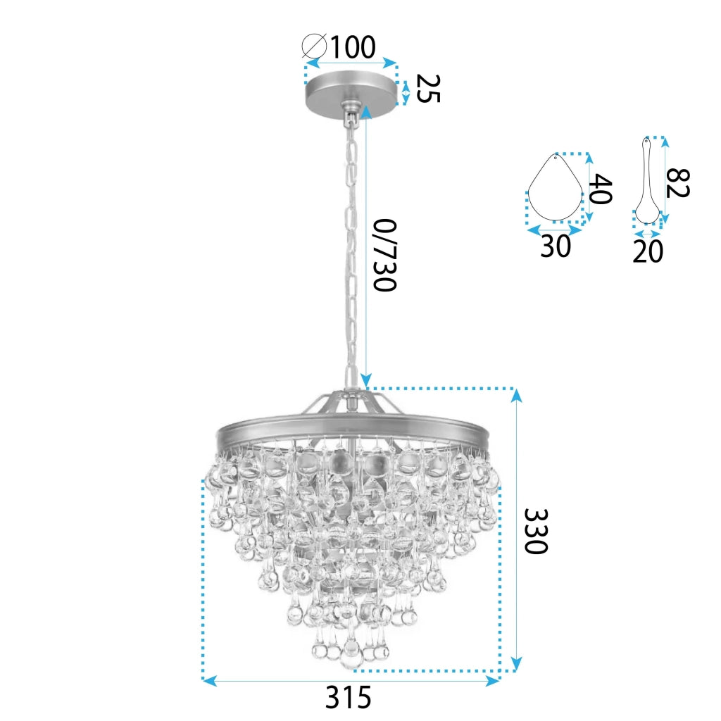 Lampada APP1621-3CP Gold