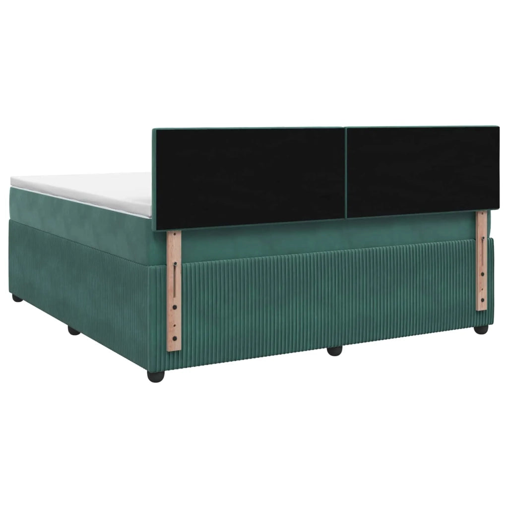 Letto box spring con materasso Verde Scuro 140 x 190 cm Velluto 3451676