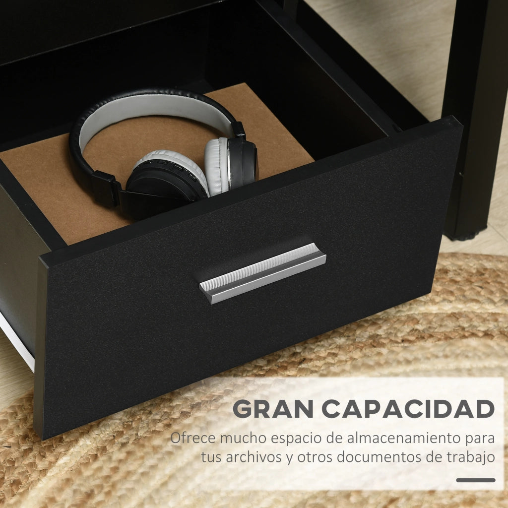 Cassettiera con ruote ¨C Minimal ¨C Nero 40x40x61,5 cm