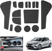 Materassini Antislip per Opel Corsa F 2020-2024, 2025 (Manuale) - Corsa F 2024 Materassini Antislip in Gomma, Pannelli Deurnaadmatten per Mappa del Cruscotto [Non compatibile con Automa e Veicoli Elettrici] (Nero)