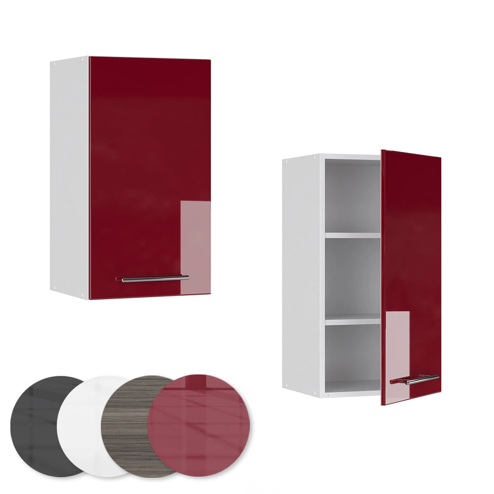 Pensile da cucina Fame-Line Bordeaux lucido/Bianco 40 cm Vicco