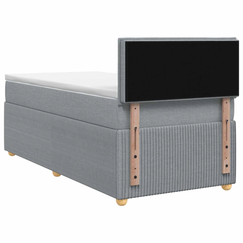 Letto box spring con materasso Grigio Chiaro 80 x 200 cm 3452806