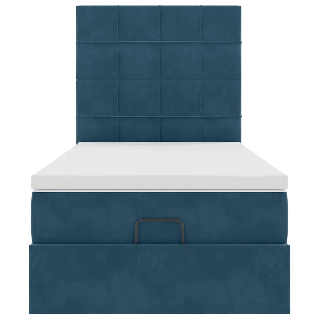 Struttura Letto Pouf con Materassi 80x200 cm Velluto 3314286