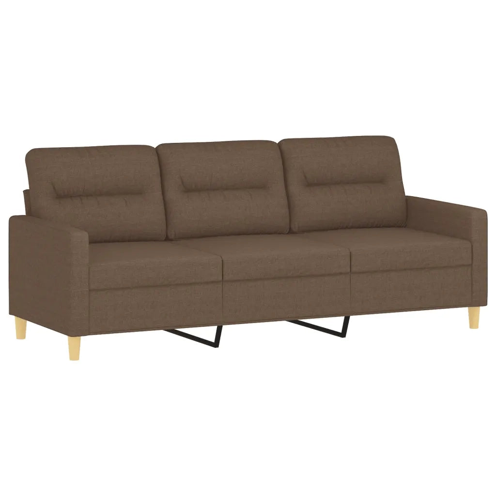Set di Divani 4 pz con Cuscini Marrone in Tessuto 3201563