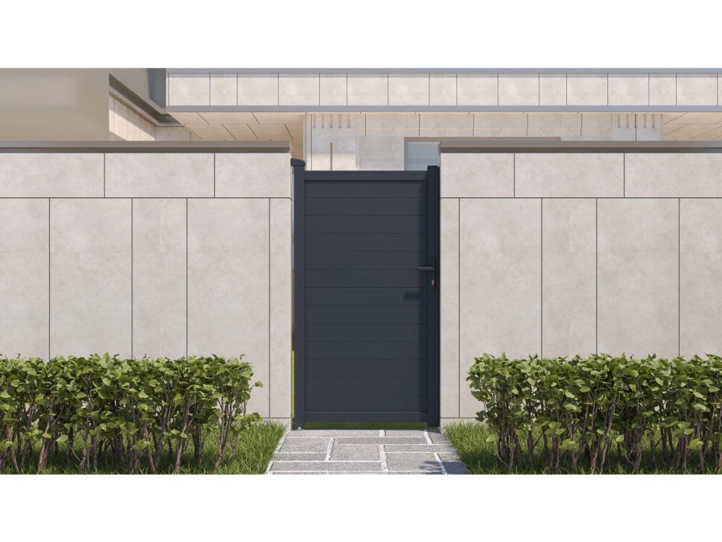 Cancello in alluminio "Marc" - 101,2 x 180,9 cm - Grigio