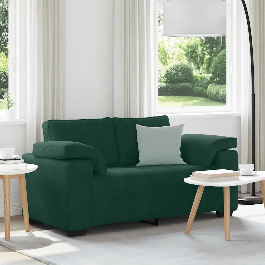 Divano Divanetto-Sofa Verde Scuro 120 cm Velluto