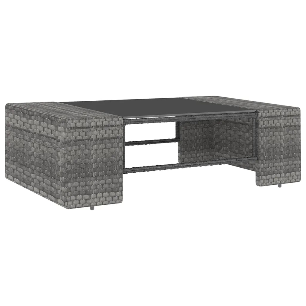 Set Divani da Giardino 14 pz con Cuscini in Polyrattan Grigio 3067188