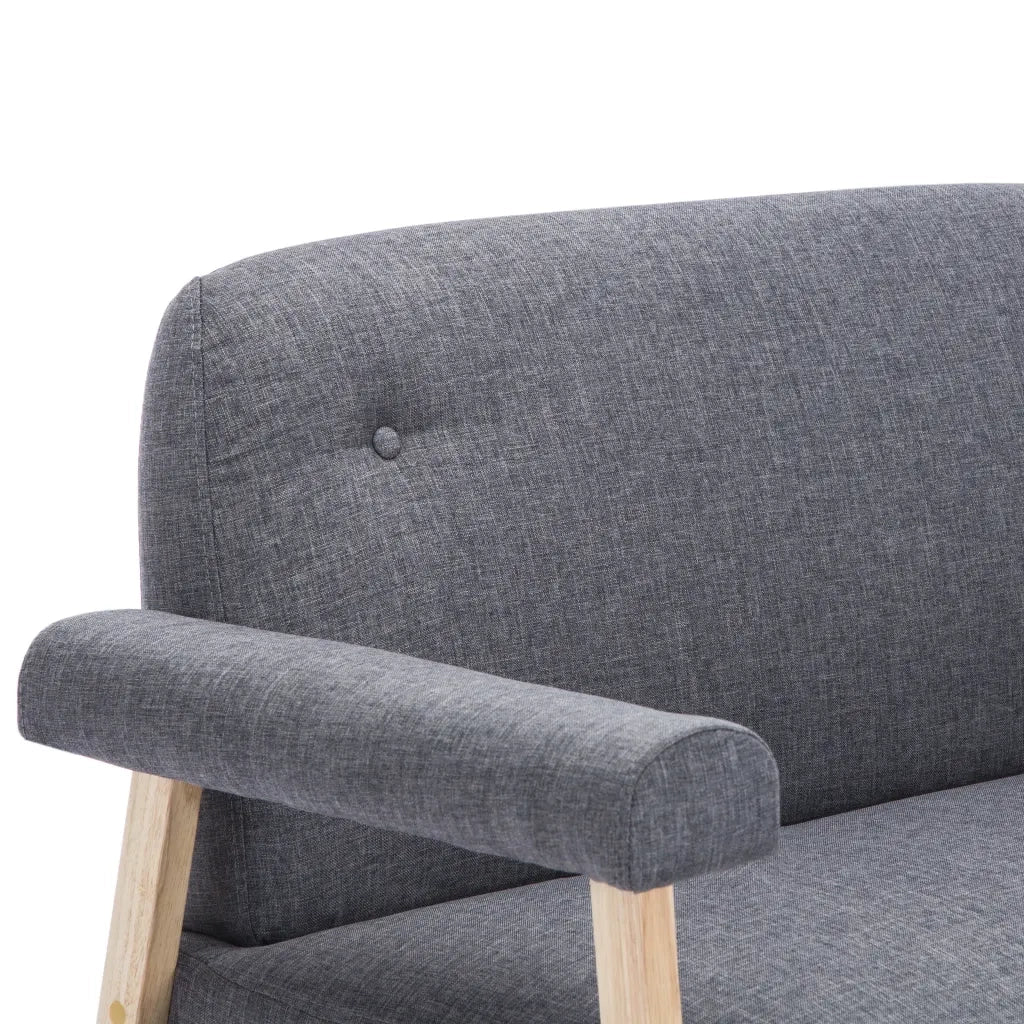 Divano a 2 Posti-Sofa 2 Posti in Tessuto Grigio Scuro 351604