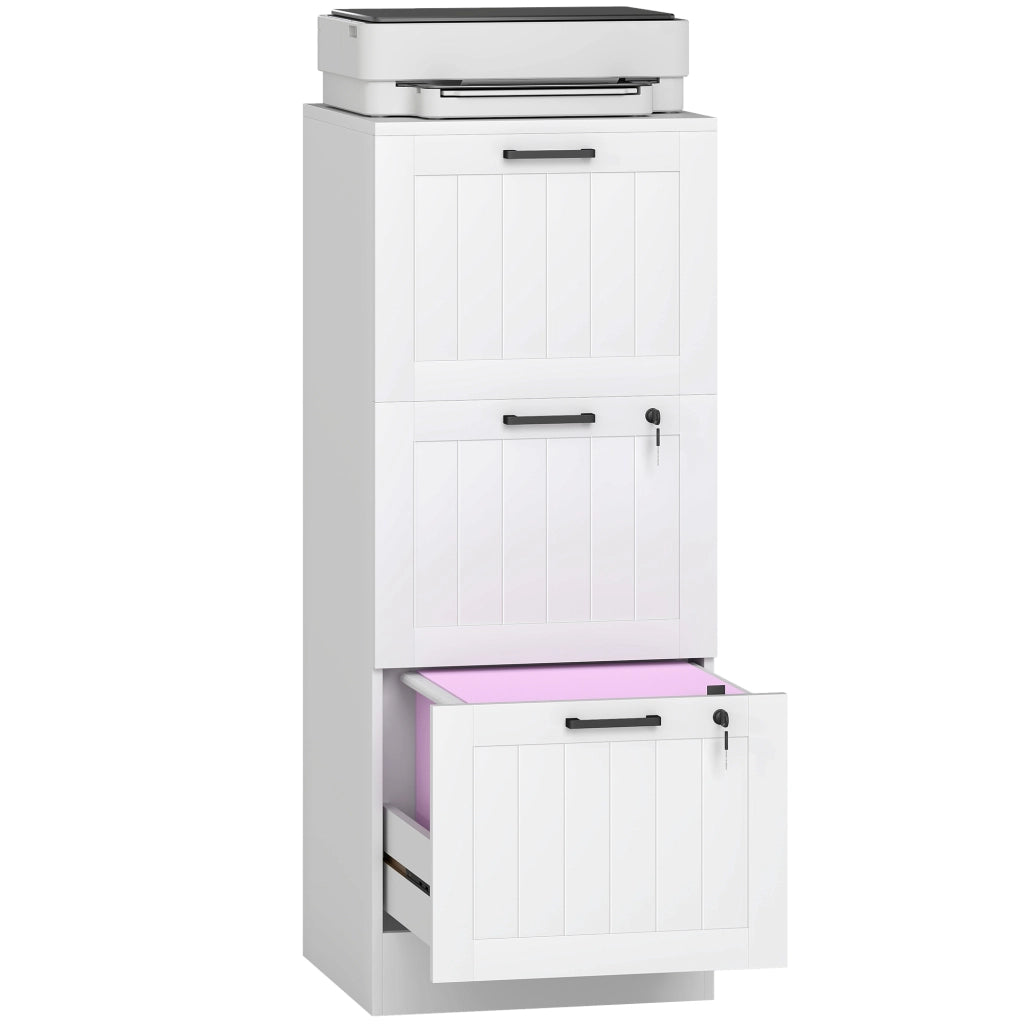 Cassettiera con 3 cassetti ¨C zephmum ¨C bianco