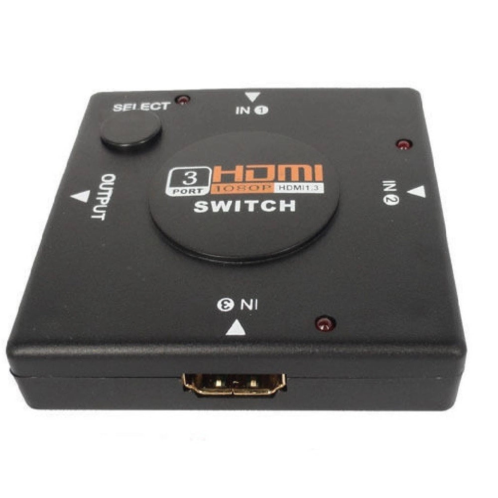 Trade Shop - Hdmi Switch 1080p Hdmi 3 Porte Xbox, Ps3,decoder E Pc, Dvd, Video Proiettore -