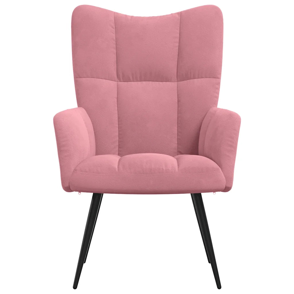 Poltrona | Sedia Relax Rosa in Velluto