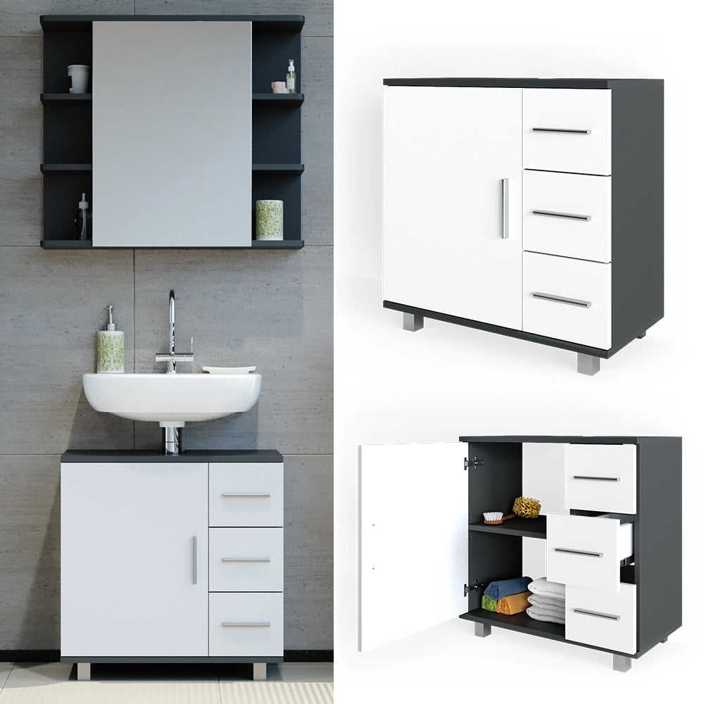 Vicco Mobile sottolavabo per bagno Antracite 33 x 60 cm