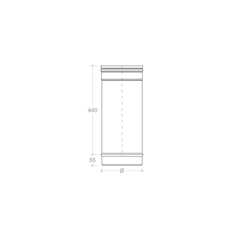 Tubo in rame da 100 x 500mm 6 decimi
