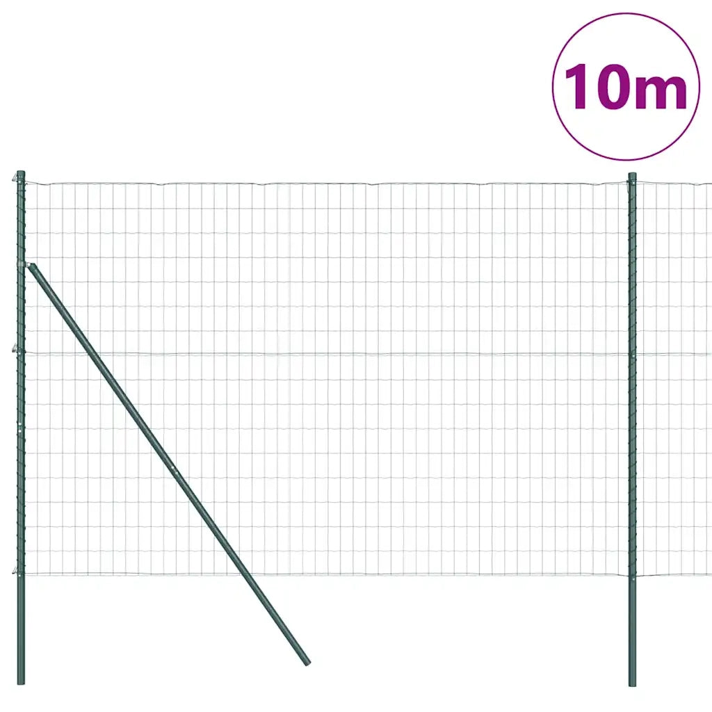 Recinzione con Posto Verde 1,6 x 10 m Acciaio e PVC 3350294