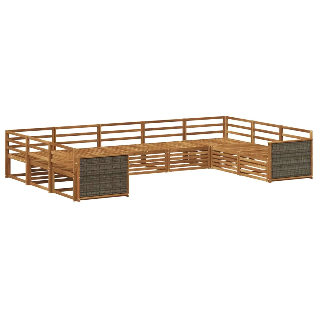 Set di divani da esterno 9 pcs Naturale 3383827