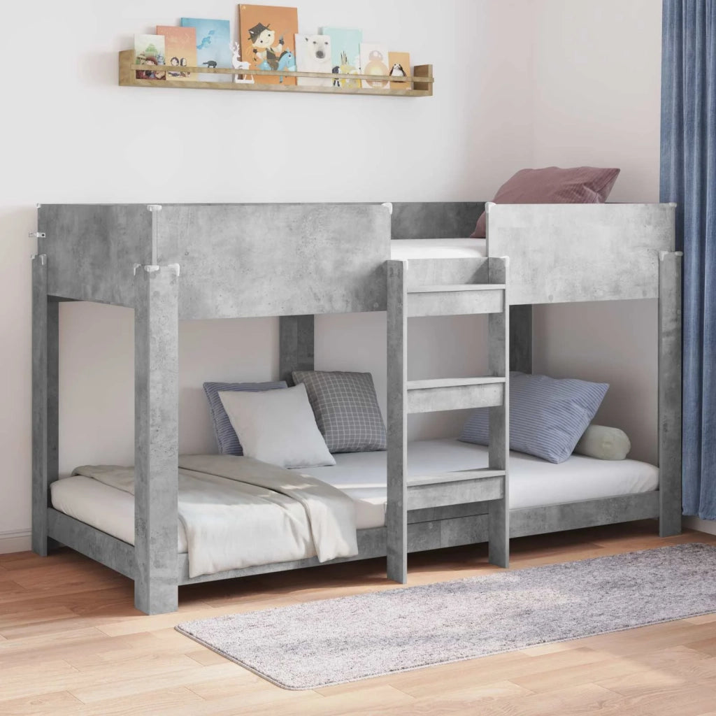 Letto a Castello per Bambini Grigio cemento 90 x 200 cm 3410518