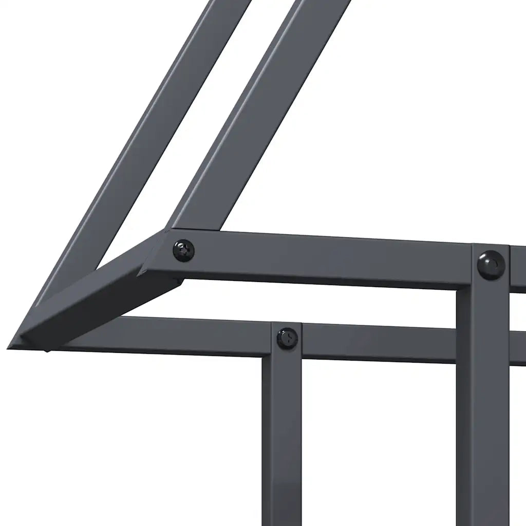 Rastrelliera per Legna da Ardere Antracite 50x25x60 cm 864313