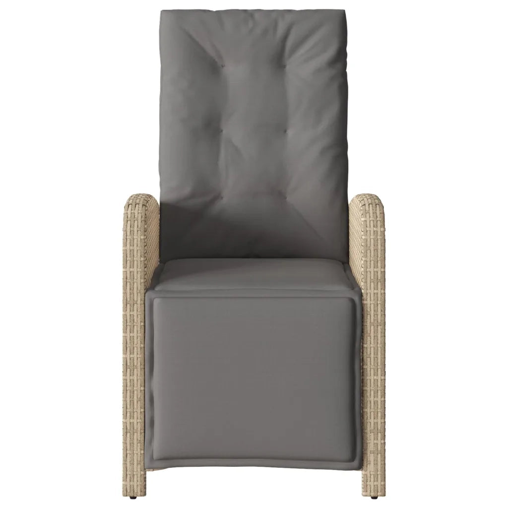 Set da Bistrò 3 pz con Cuscini Beige Misto in Polyrattan 365205