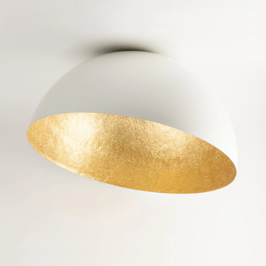 Plafoniera da soffitto Sfera bianco-oro Ø70 E27 Sigma