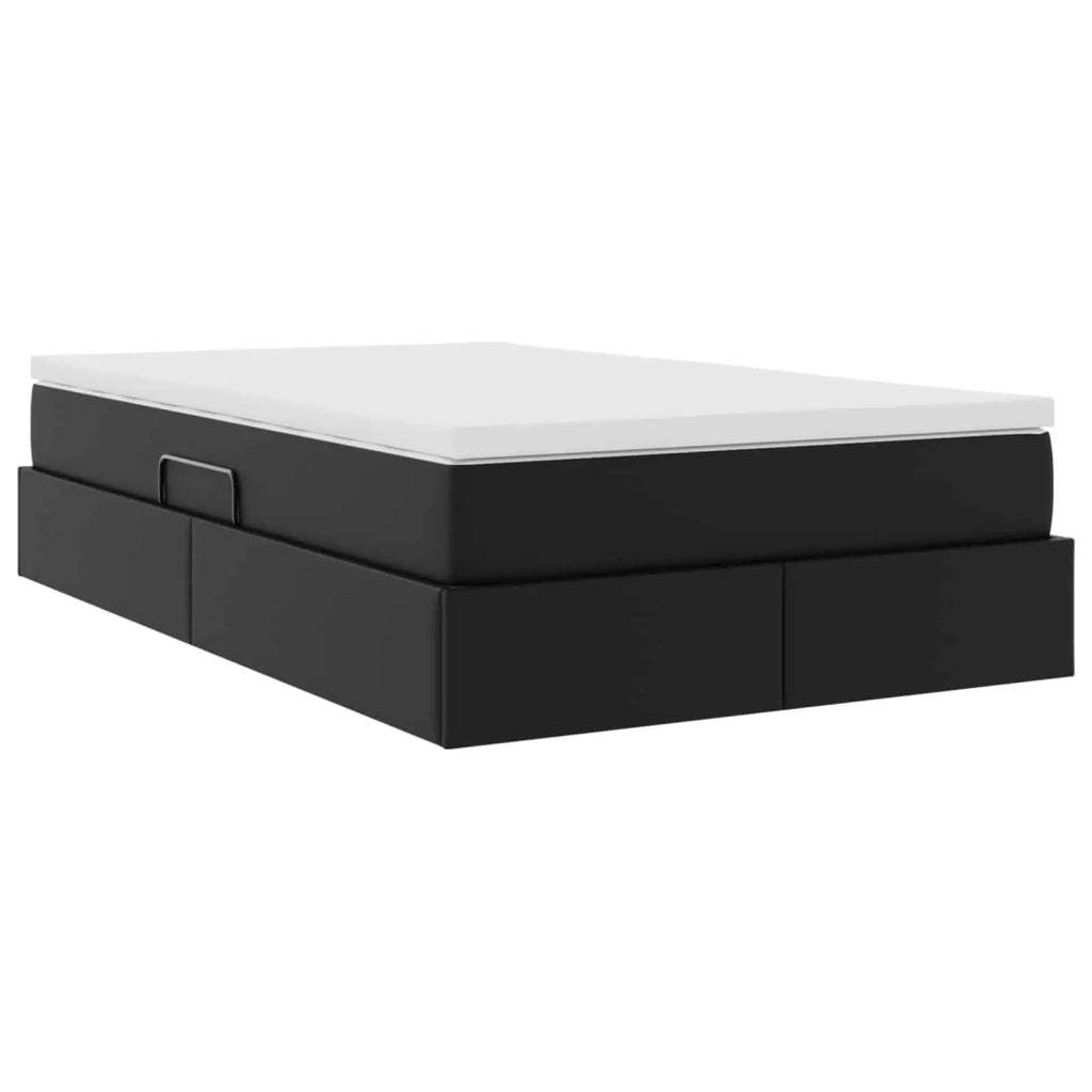Letto con contenitore e materasso Nero 120 x 190 cm 3370154