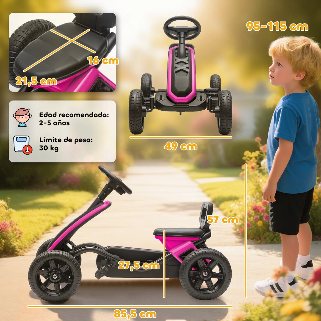 Portagiochi con Ruote per Bambini 2-5 Anni ¨C Minimal ¨C Rosa Metallo