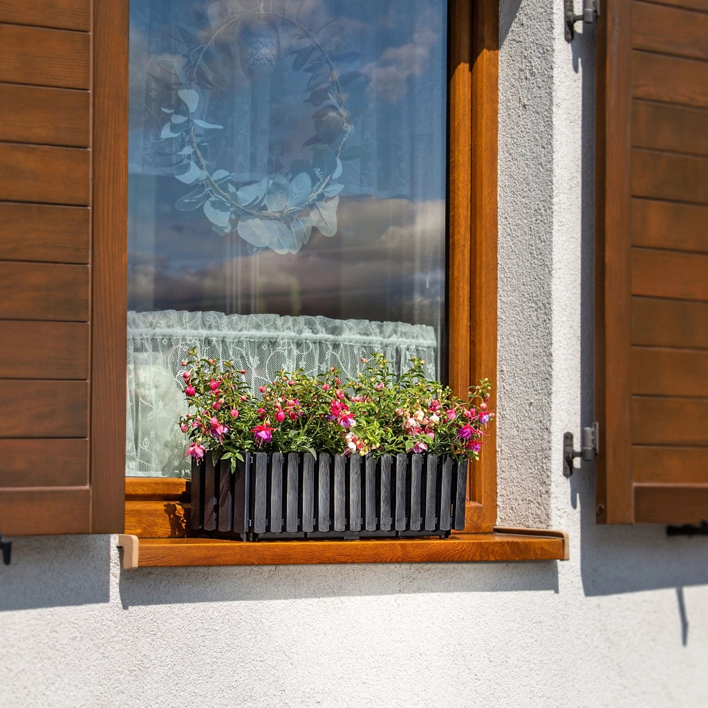 Vaso da fiori per balcone KADAX 58x18x16,5 cm Antracite