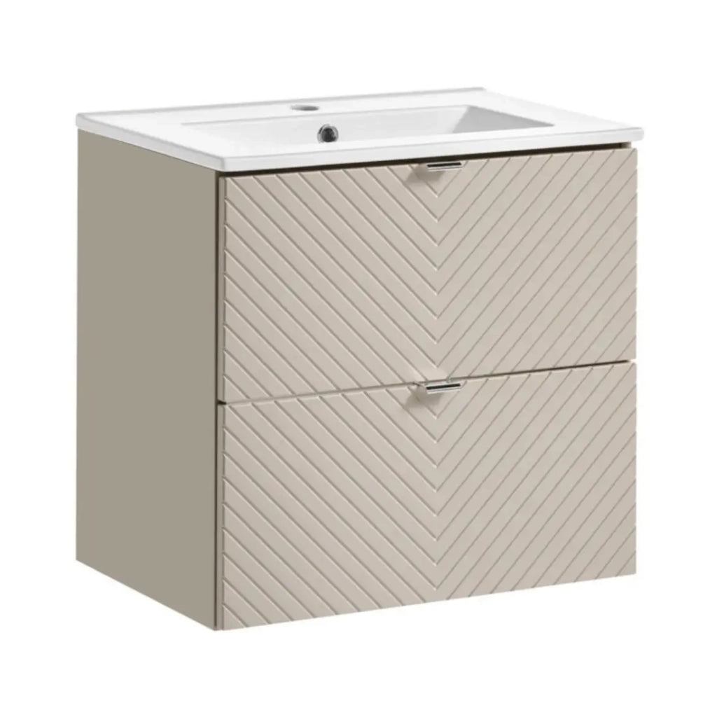 Set da bagno AOKI: mobile sottolavabo 60cm + lavabo incassato bianco