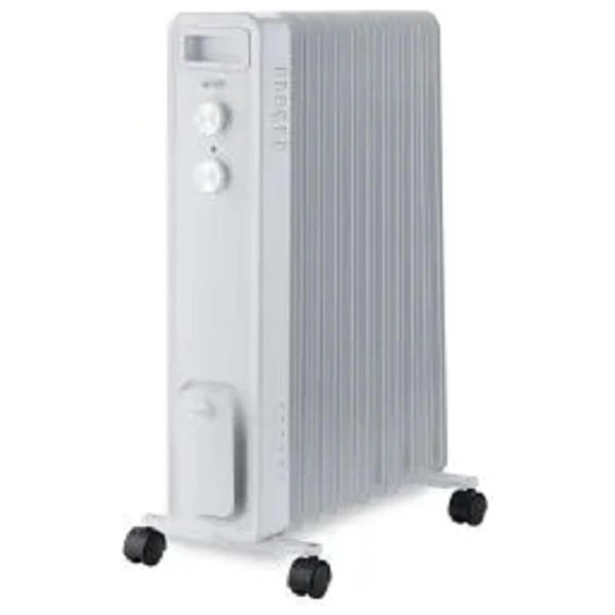 ARGO WARM11 Radiatore ad olio 11 elementi 2500 W con termostato e protezione anti-ribaltamento colore Nero