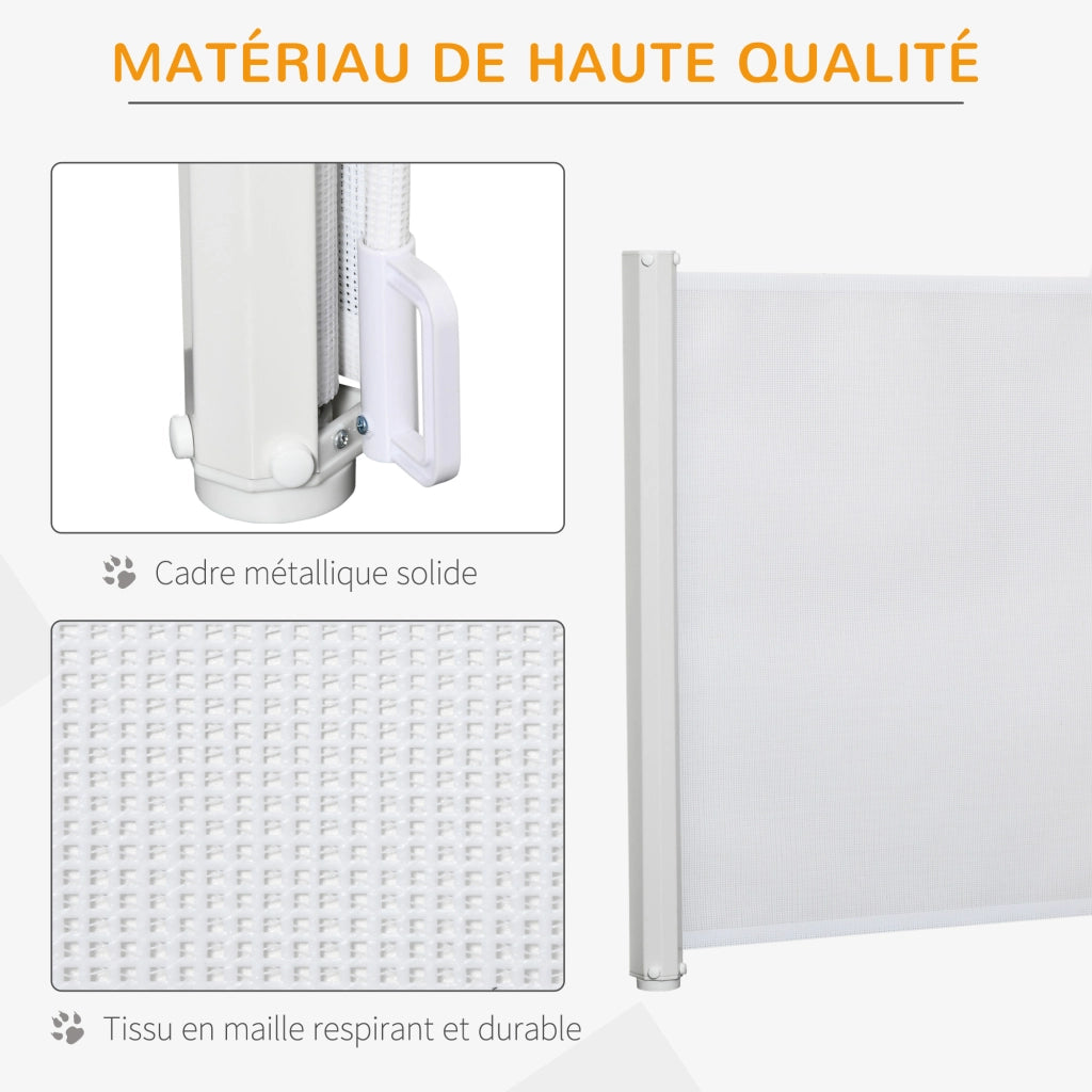 Barriera per cani retrattile ¨C Minimal ¨C bianco 115x82.5 cm