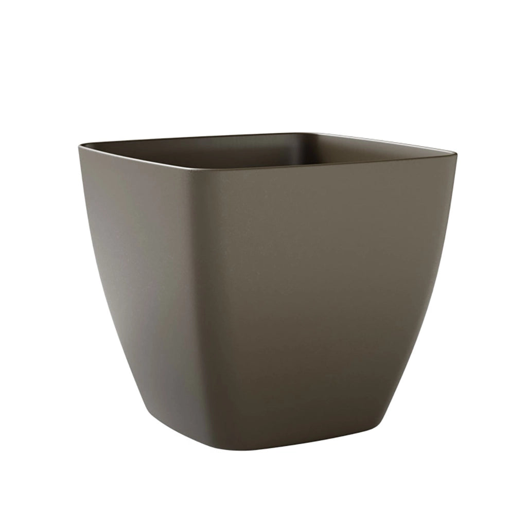 Vaso Quadrato Indoor e Outdoor Tera Ceylon Kit Sand Ø35 cm in Plastica Sabbia
