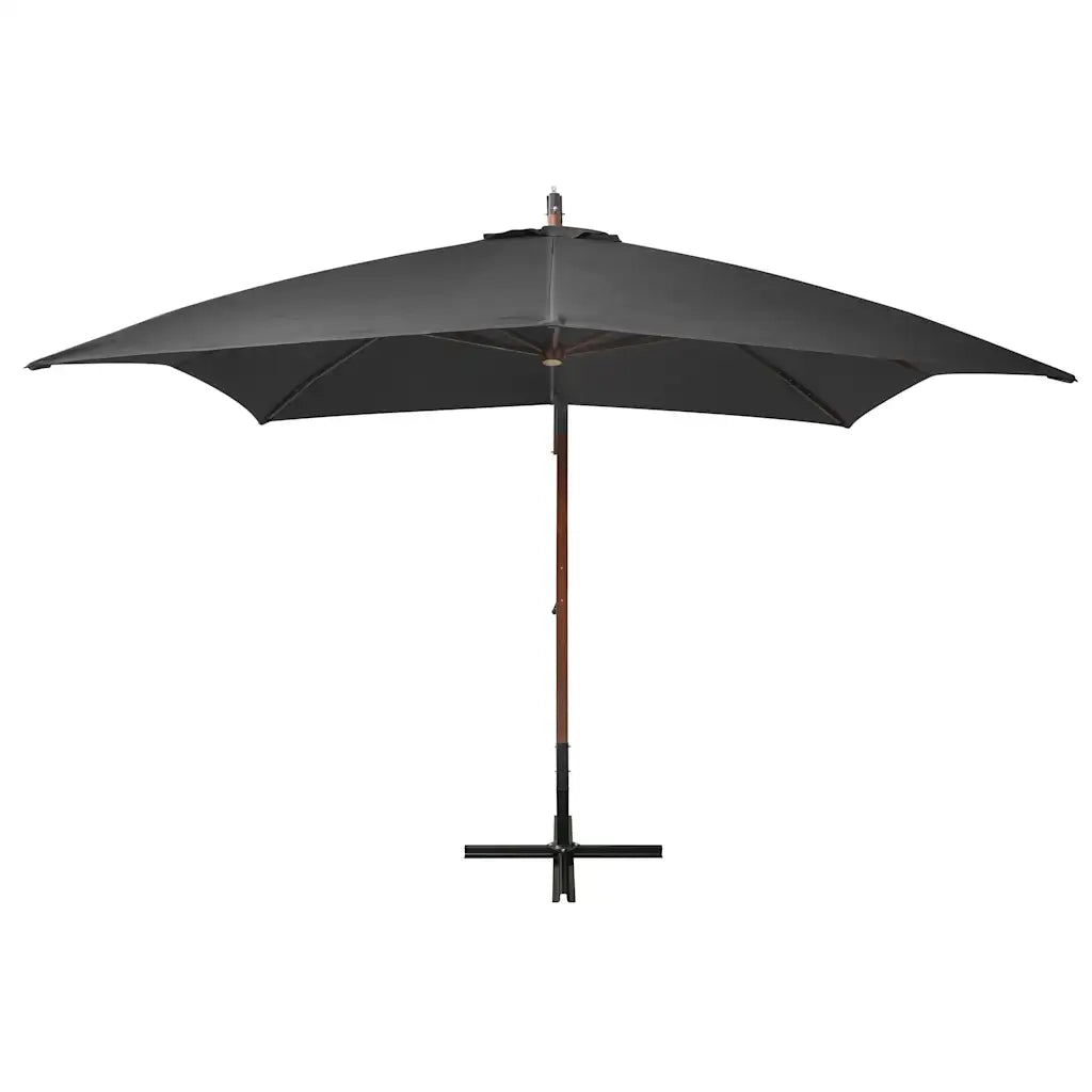 Ombrello | Parasolne a Sbalzo Antracite 3x3 m Palo in Abete Massello