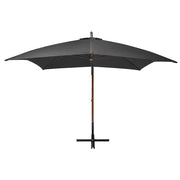 Ombrello | Parasolne a Sbalzo Antracite 3x3 m Palo in Abete Massello