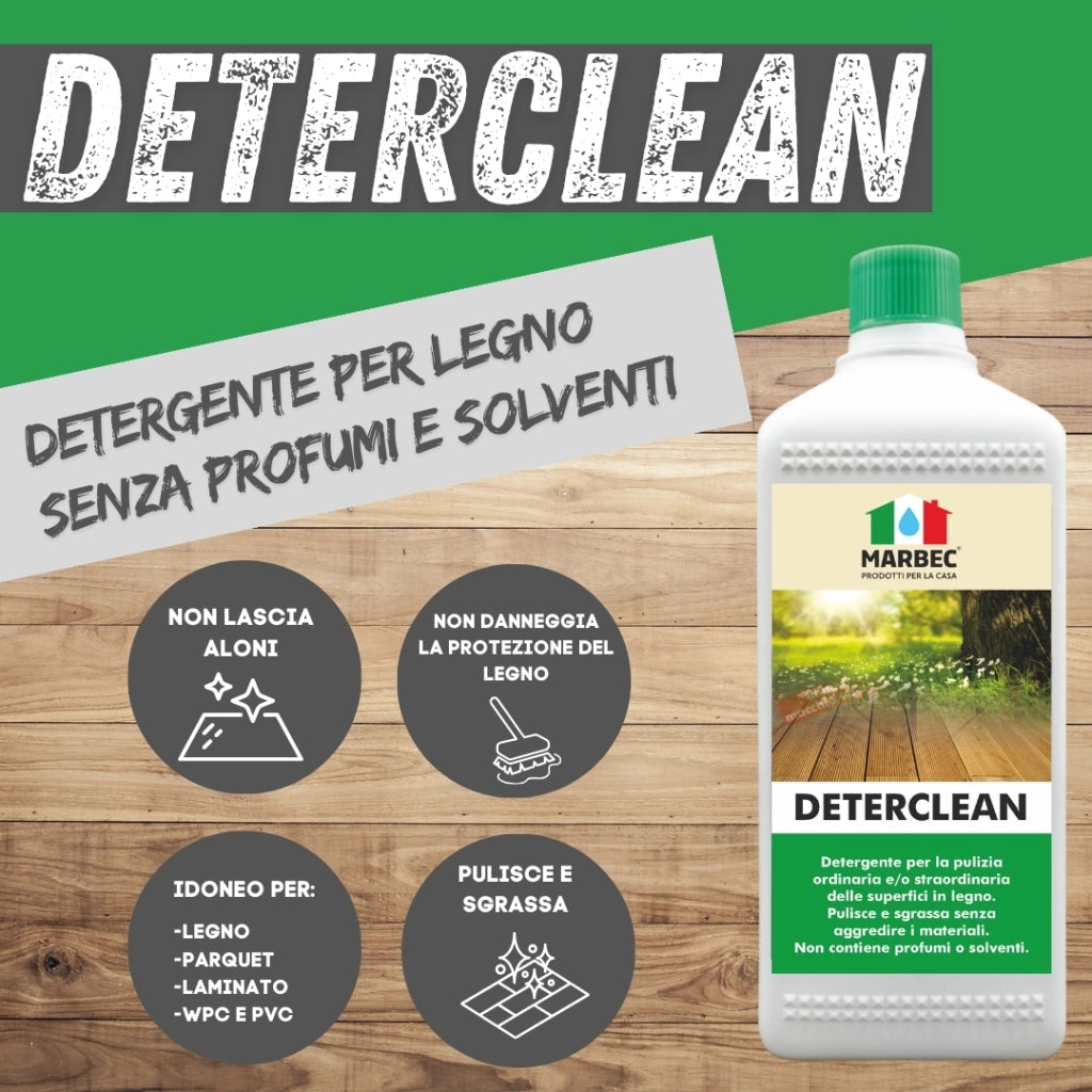 Detergente per pavimenti in legno DETERCLEAN   1LTx6Pz