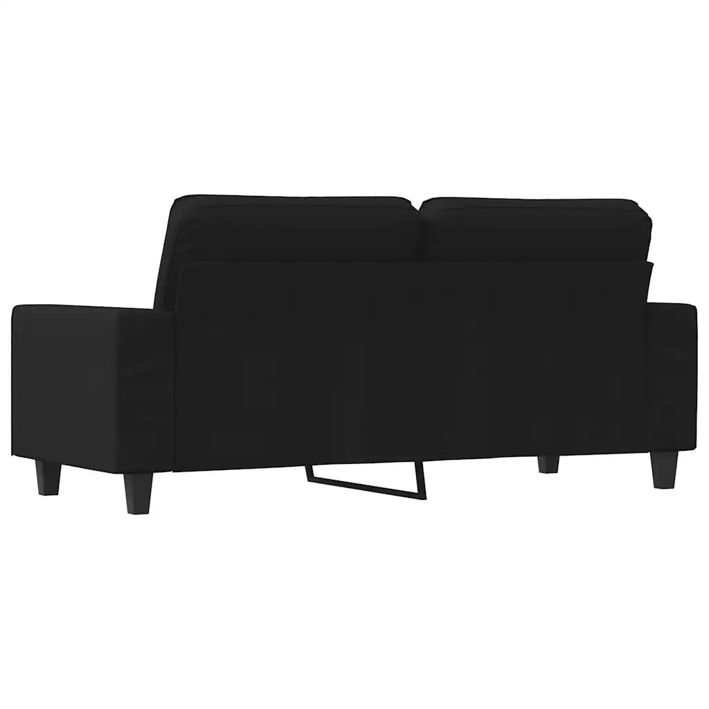 Divano a 2 Posti-Sofa 2 Posti Nero 120 cm in Tessuto 383019