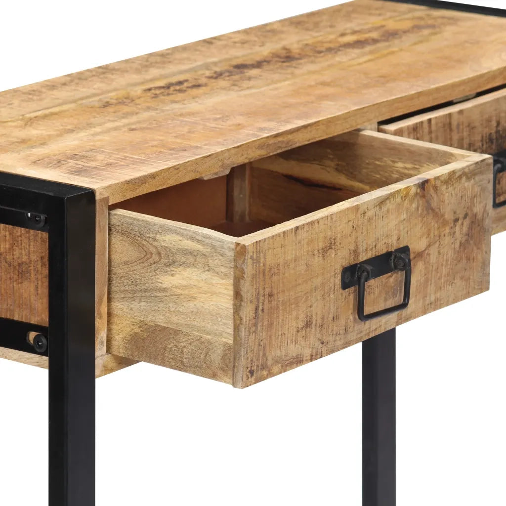 Tavolo Consolle | Tavolo d'Ingresso 90x30x75 cm in Legno Massello di Mango