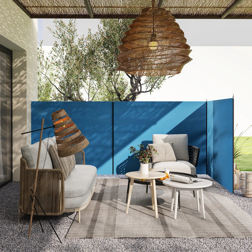 Paravento da giardino ¨C Minimal ¨C 540x150 cm blu