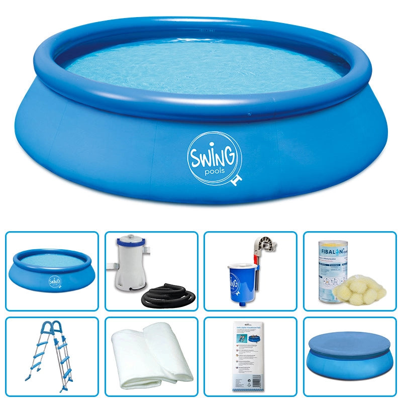 Piscina Fuori Terra Gonfiabile Swing Quick  3,05 X H.0,76 M - Kit Pro