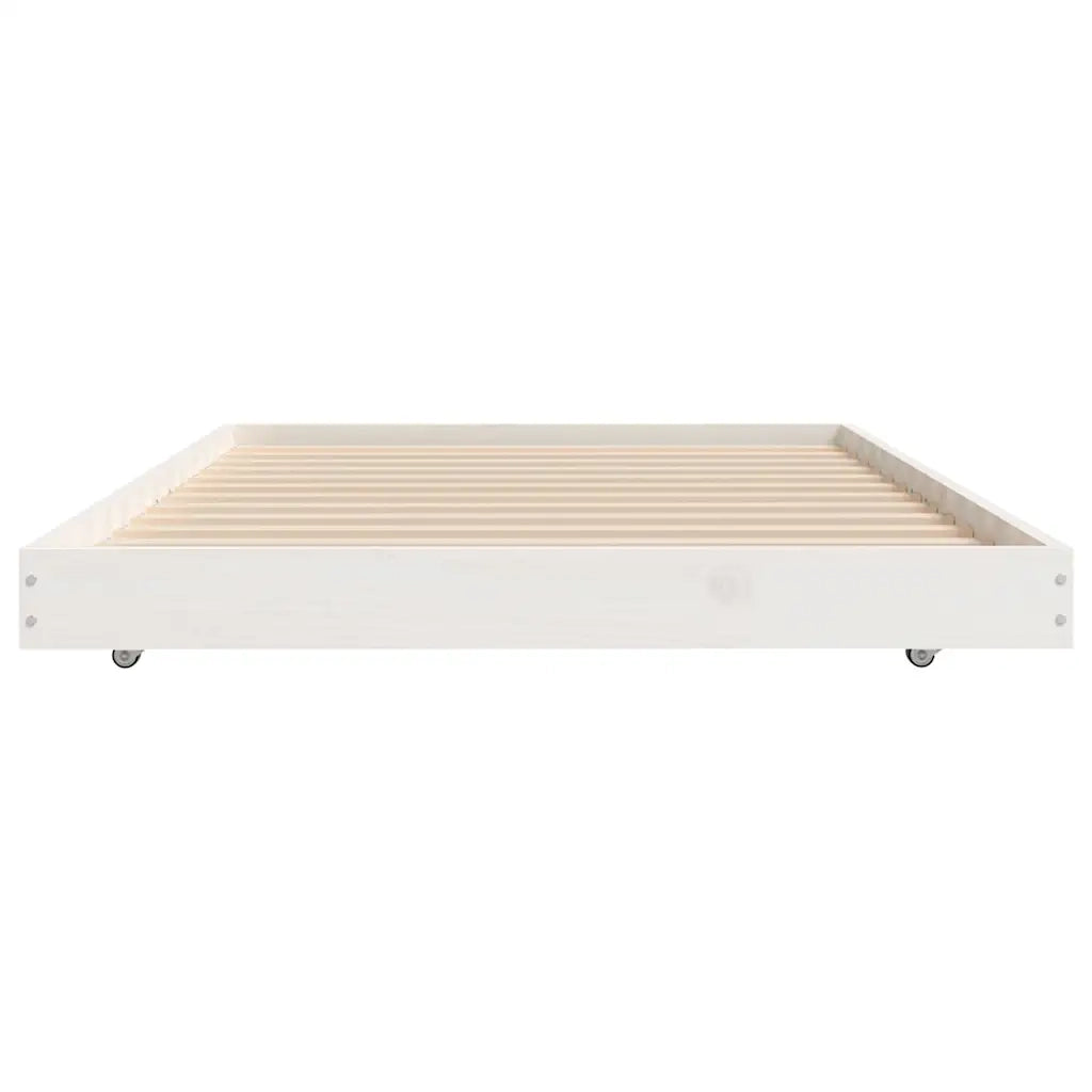 Letto singolo | Letto per adulti | Letto senza Materasso Bianco 90x190 cm in Legno Massello Pino