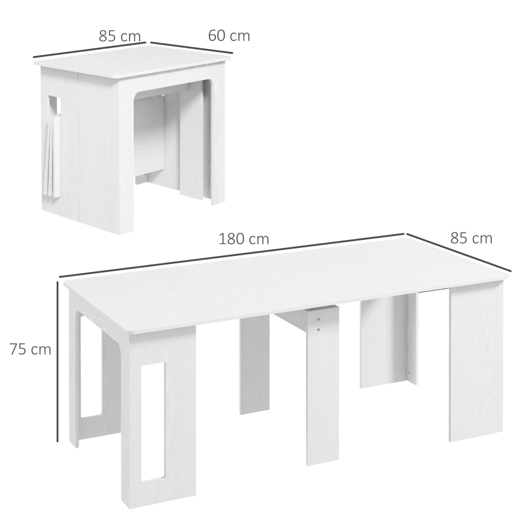 Tavolo da pranzo allungabile pieghevole ¨C Minimal ¨C Bianco