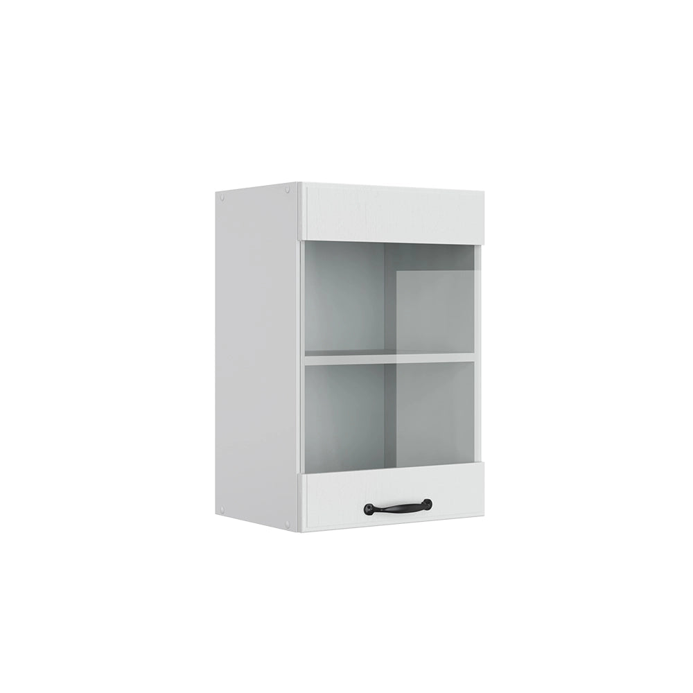 Vicco Mobile da cucina in vetro Bianco casa di campagna 40 cm
