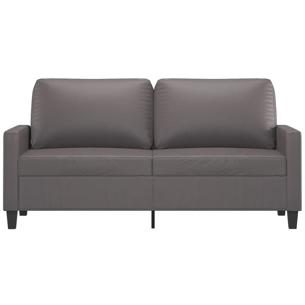 Divano a 2 Posti-Sofa 2 Posti Grigio 140 cm in Similpelle 397210