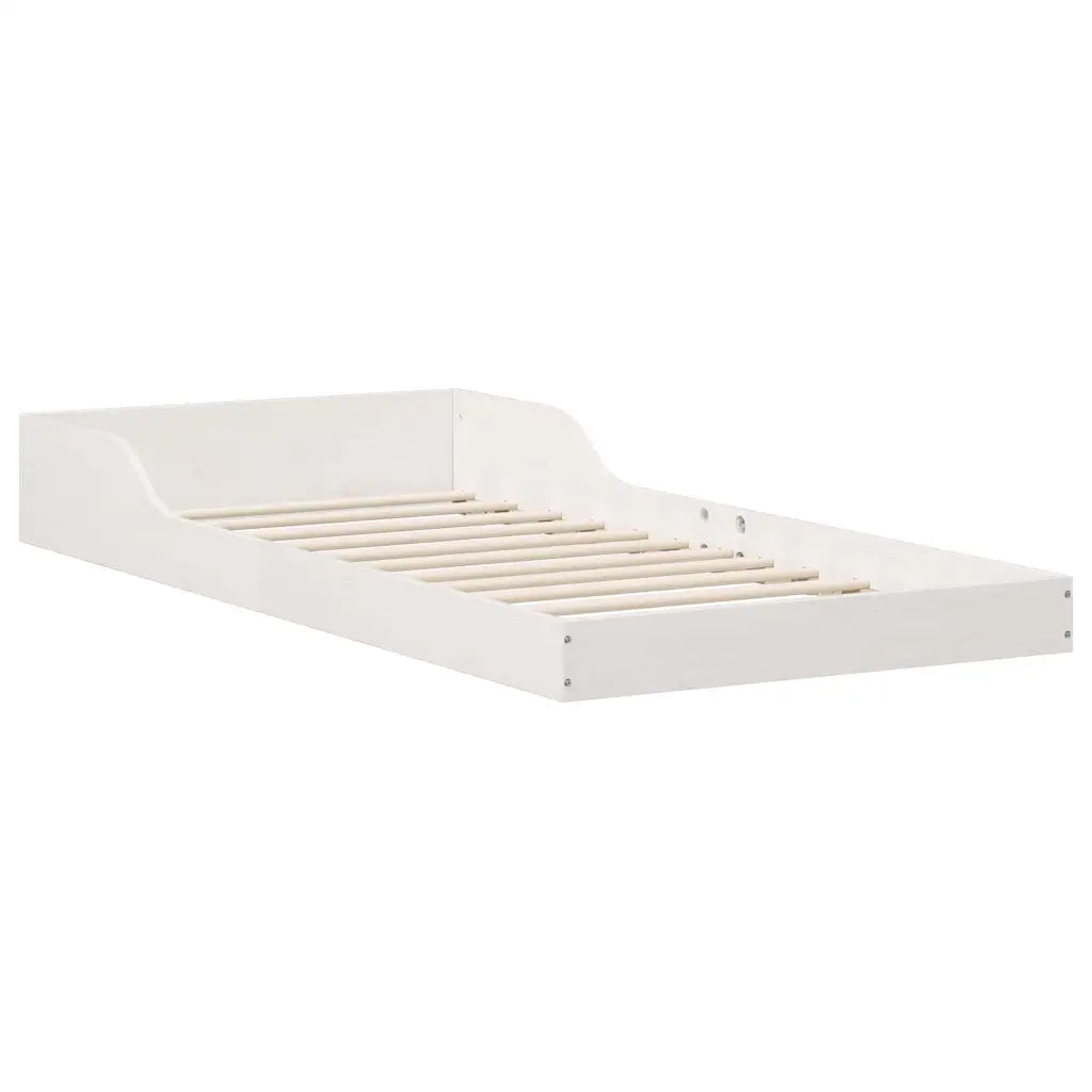 Struttura del letto-Giroletto-Rete del Letto Bianco 100 x 220 cm Pino massello 472475