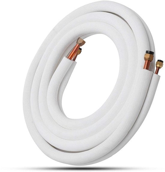 Condotti per aria climatizzata isolati - Separazione in rame 5/8''/3/8'' - 1 m - Duraturo - Facile da installare - Adatto per l'umidificazione dell'aria - Condotti per aria refrigerante