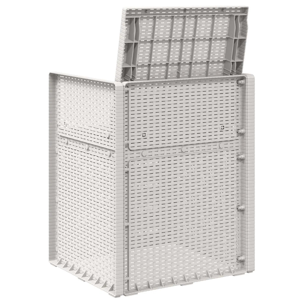 Sedie da pranzo da giardino 2 pcs Bianco e Grigio Chiaro PP 8000001